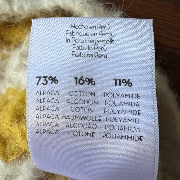 MOTHER "The Jumper" Sweater Small‎ Mostly Sunny Striped Alpaca Blend Cozy Soft - Picture 12 of 16